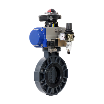 2138cn太阳集团城气动PVC对夹蝶阀 流量控制