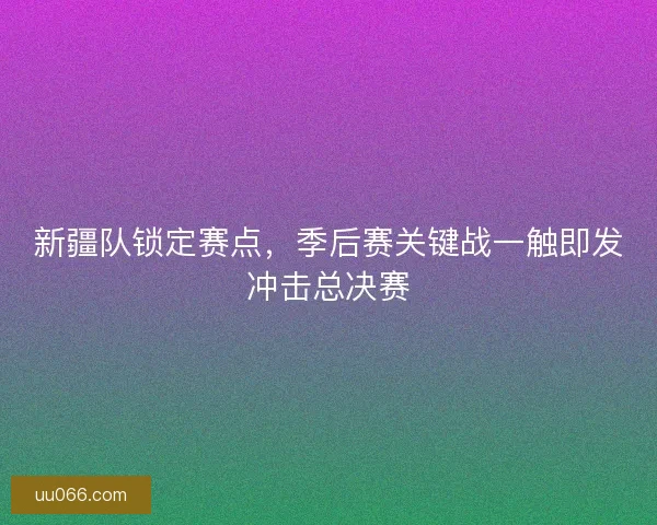 新疆队锁定赛点，季后赛关键战一触即发冲击总决赛